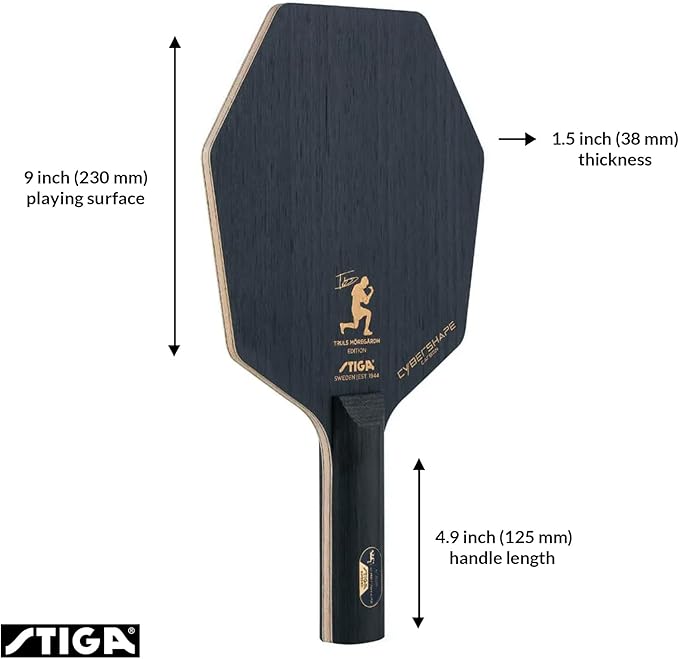 STIGA Cybershape Carbon CWT Truls Edition Table Tennis Blade with Custom Weight Technology I Superior Control & Enhanced Grip for Offensive Play