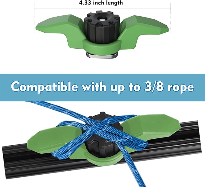 1007 Kayak Anchor Cleat Compatible with Kayak Track Light/Medium Duty Polymer Kayak Mount Track Kayak Low Profile Track Mount