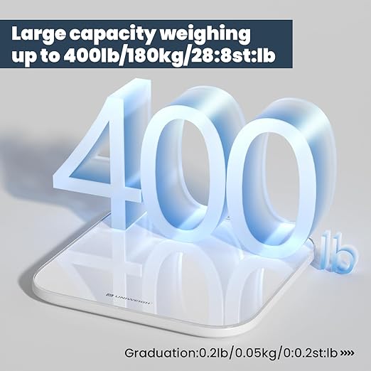 Kitchen and Bathroom Bundle-Digital food scale for Ounces and Grams11lb,Slim body weight Scale 400lb,Tempered glass,touch button LCD display,Precise Weight Measuring and Portion Control,white