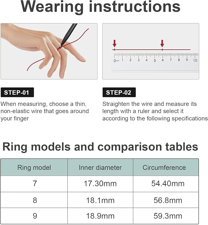 Health Tracker Smart Ring for Men Women-IP68 Waterproof Sleep Tracker with Heart Rate/Blood Pressure/Blood/Physiological Cycle/Oxygen Tracking, Step Counter, iOS & Android Compatible (7#)