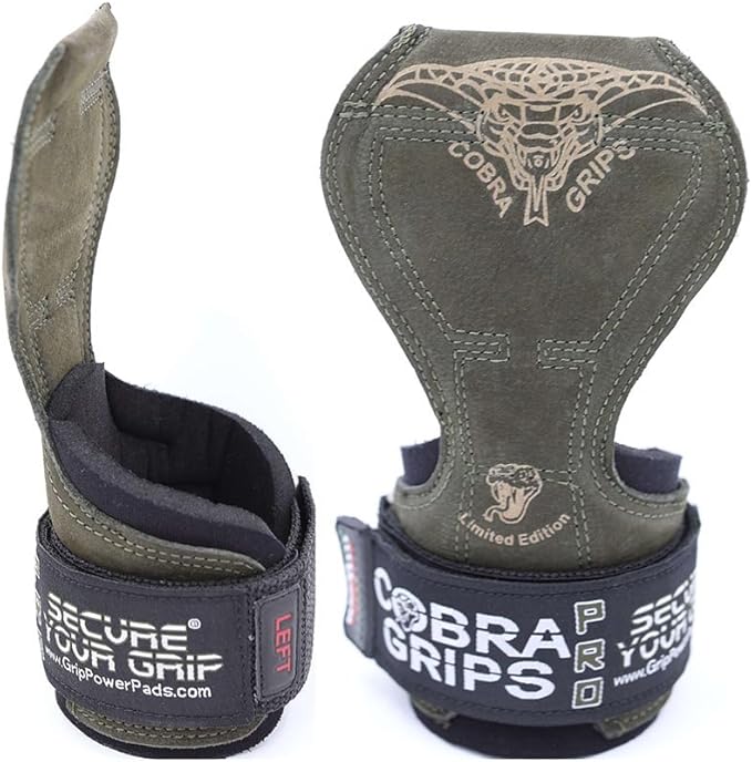 Cobra Grips PRO Weight Lifting Gloves Heavy Duty Straps Alternative Power Lifting Hooks for Deadlifts Adjustable Neoprene Padded Wrist Support Bodybuilding