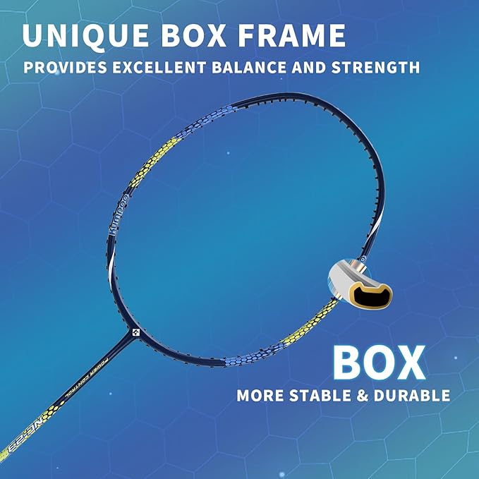 Badminton Racket Carbon Fiber, Badminton Racquet Set with Cover, Badminton Professional Racket Durable for Beginners Outdoor Games Gym