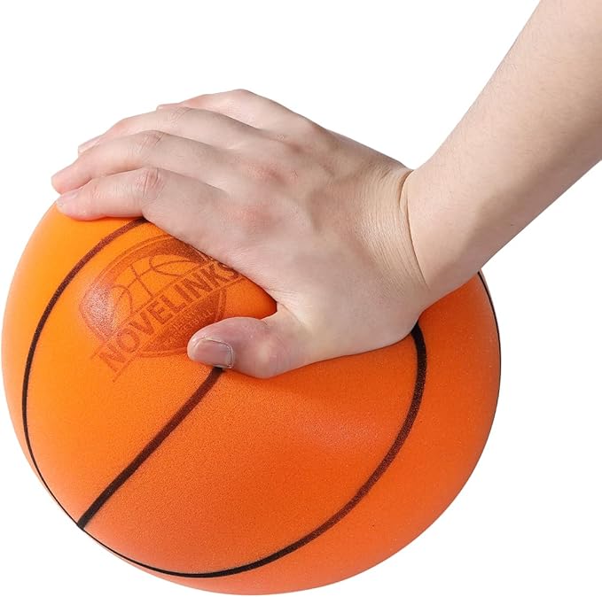novelinks Silent Basketball Indoor Noiseless Basketball Higher Bounce Training Quiet Ball PU Foam Ball for Indoor Training and Activities