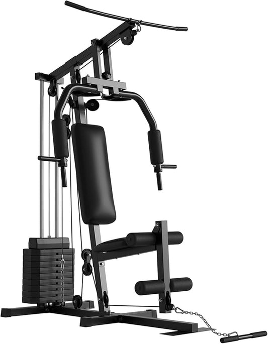 Multifunctional Full Body Workout Machine, Workout Station with 100 LBS Weight Stack, Home Gym Equipment