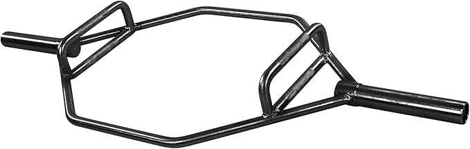 Olympic 2-Inch Hex Weight Lifting Trap Bar with Long and Rotating Sleeves, 500-Pound Capacity, Open Design, Alloy Steel, Chrome