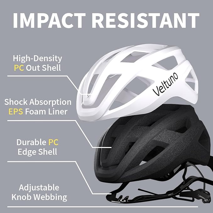 Bike Helmet for Adult Men & Women, Lightweight Bicycle Helmet, Adjustable Strap with Magnetic Buckle, Cycling Helmet for Mountain & Road Bike