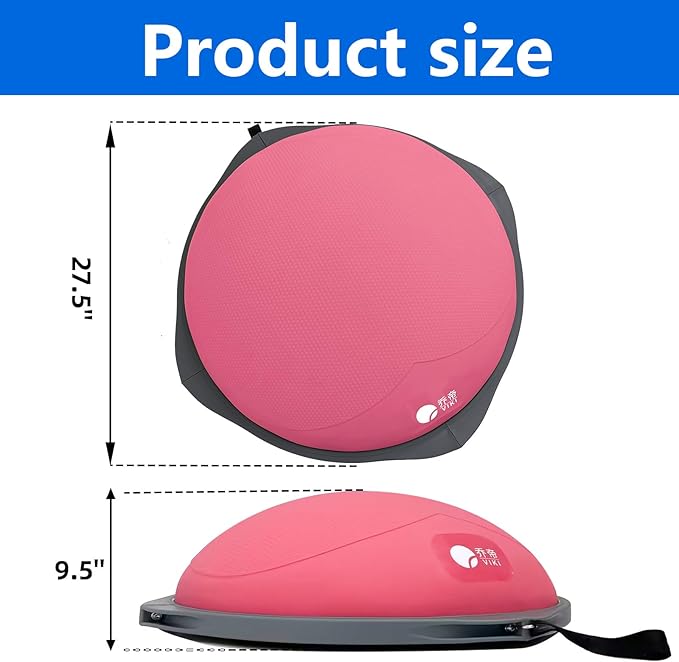 Balance Ball Home Workout Equipment, 27.5/31.5 inch Exercise Ball Balance Trainer, Stability Ball for Exercise, Half Balance Ball Strength Training Equipment for Cardio and Core Training