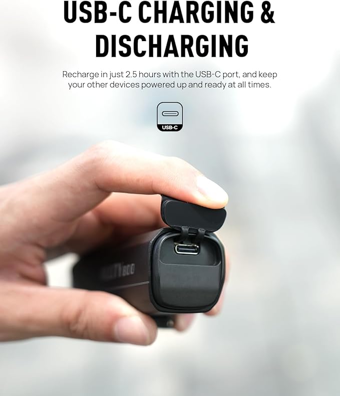 Magicshine Allty Commuter Bike Lights Allty 400, Allty 600, Allty 800 Road Bike Light, USB Type-C Rechargeable, IPX7 Waterproof LED Bike Light for Road, Urban Cyclists