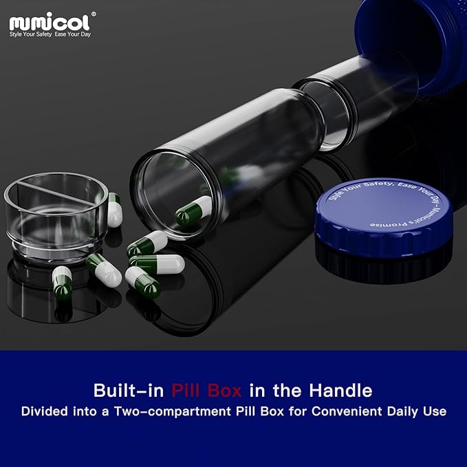 Canes for Women for Stability, Walking Cane for Men, Folding Canes for Women Adjustable for Travel, Dual Modes Handle (Sticks or Canes) with Daily Pill Box