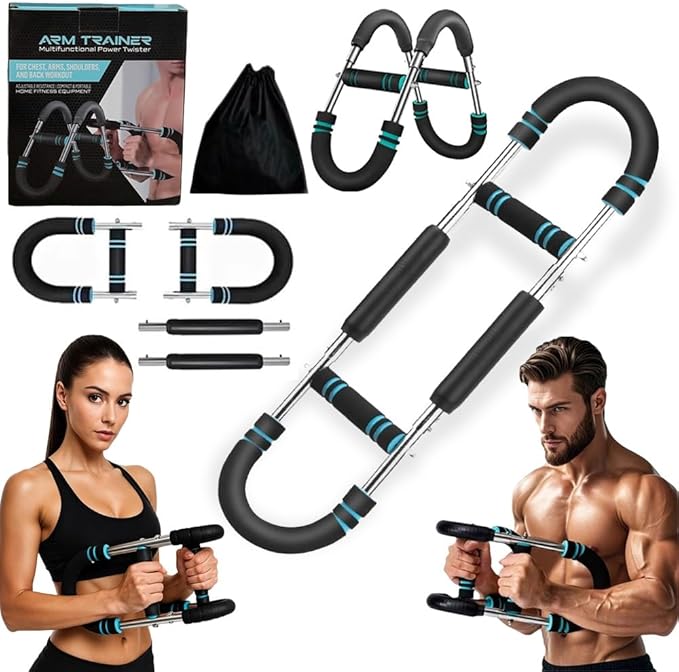 Twister Arm Trainer, Adjustable Chest Trainer (60–110 lbs) for Chest, Arm & Shoulder Workout, Detachable Chest Workout Equipment for Enhancing Upper Body Muscle