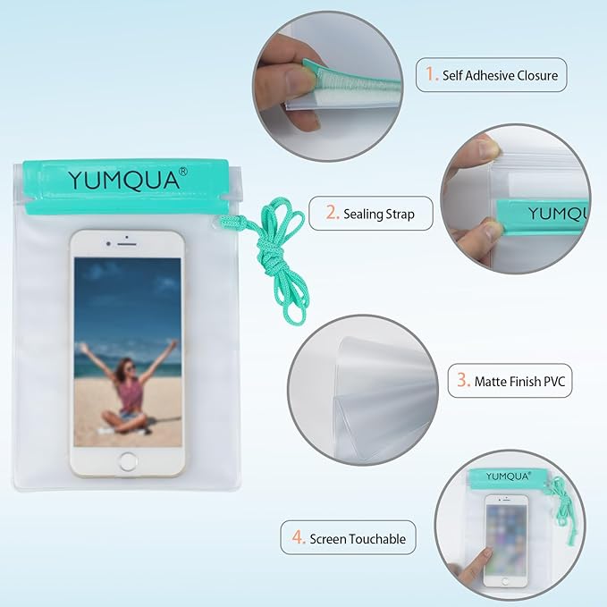 Clear Waterproof Bags, Water Tight Cases Pouch Dry Bags for Camera Mobile Phone Maps Pouch Kayak Military Boating Document Holder