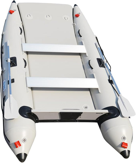 BRIS 11 ft Inflatable Catamaran Inflatable Boat Inflatable Dinghy Mini Cat Boat Gray