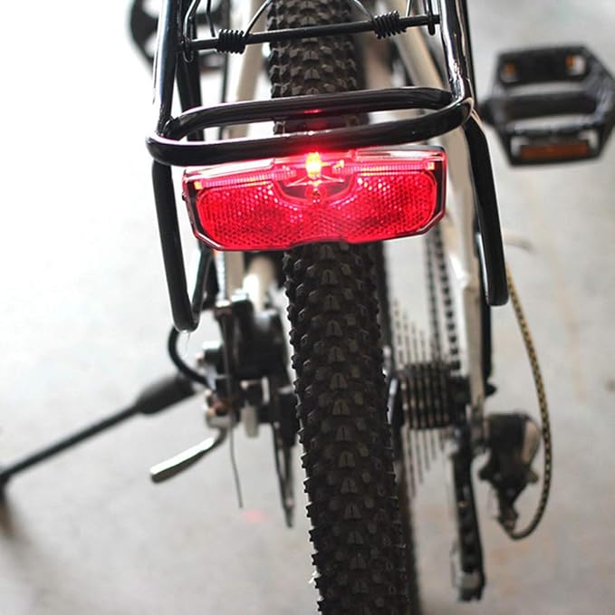 Bike Cycling Bicycle Rear Reflector Tail Light for Luggage Rack NO Battery Aluminum Alloy Reflective Taillight