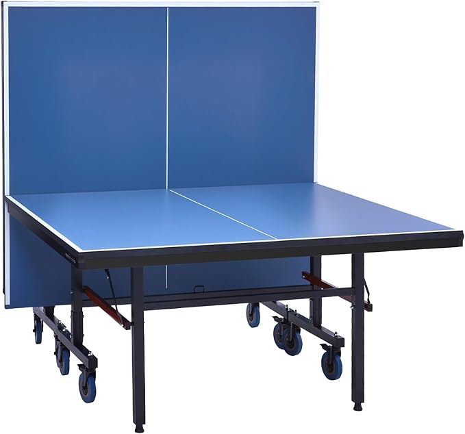 VEVOR Ping Pong Table, Professional Table Tennis Game, Indoor MDF Portable Table Tennis Table, Foldable Ping Pong Table with Quick Clamp Net and Lockable Wheel, 10 Minute Easy Assembly, 25mm Tabletops