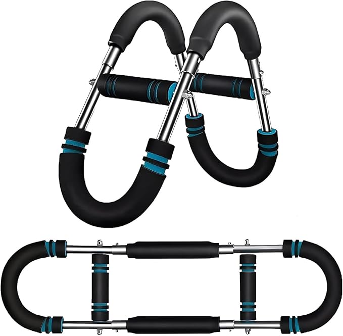 6 Levels Twister Arm Trainer, 40/50/60/75/90/110lb Adjustable Chest Workout Equipment, Portable Power Twister Bar, Body Fitness Machine for Shoulder Back Abdominal Thigh Muscle, Detachable, Men & Women