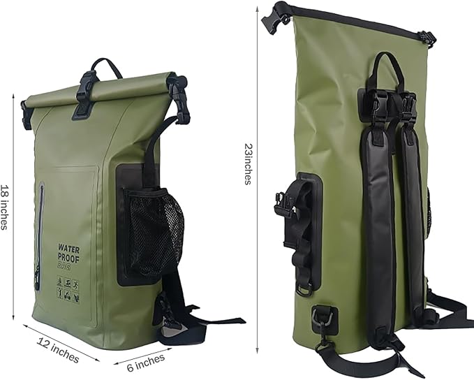 Dry Bag Waterproof 25L-Floating&Lightweight Bags for Women Waterproof Backpack for Kayaking, Boating, Fishing,Paddle boarding, Camping, Hiking,Roll-Top Seal&Adjustable Shoulder Straps