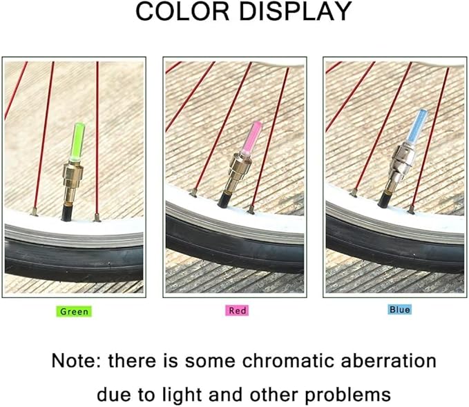 4X LED Bike Wheel Lights, Bike Spoke Lights Waterproof Bright Bicycle Light Strip Cycling, Ultimate Safety & Style (Green)