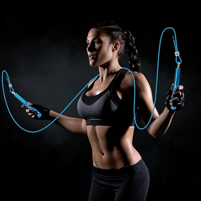 Jump Rope, Wastou Speed Jumping Rope for Training Fitness Exercise, Adjustable Adults Workout Skipping Rope for Men, Women, Kids, Girls