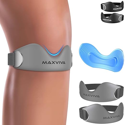 Patellar Tendon Support Strap 2 Pack, Knee Brace Patella Band for Running Hiking Basketball Gym Fitness Tennis Badminton Cycling, Offers Relief from Meniscus Tear and Knee Pain.