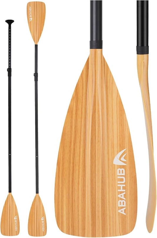 Abahub SUP Paddle - 3 Piece Adjustable Paddles - Lightweight Stand-up Paddle Oars for Paddleboard, Adjustable Aluminum Alloy Shaft 68" - 84", Black/Blue/Green/Orange/Red/Yellow Plastic Nylon Blade