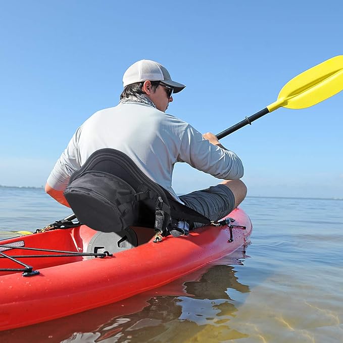 Deluxe Padded Kayak Seat with Adjustable Backrest - Universal Fit for Canoe, Fishing Boat & More