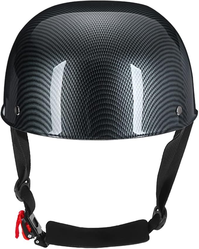 Vintage Retro Open Face Motorcycle Helmet Baseball Cap Half Helmets Men Women for Moped Cap Jet Scooter Street Cruiser with Mask Glasses - DOT Certified