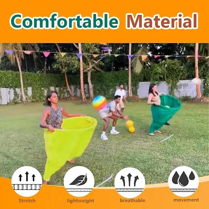 Granny Pants Yard Game, 2Pcs Granny Pants Outdoor Party Game Granny Pants Outdoor Game with 8 Bouncy Balls and Pump Fun Family Reunion & Adult Yard Games for Groups