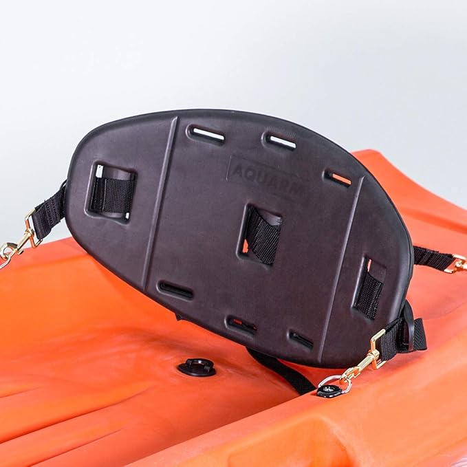 Kayak Seat Back, Sit On Top Kayak Backrest, Adjustable Cushioned Kayaking Support Back Pad Band (Dark Black)