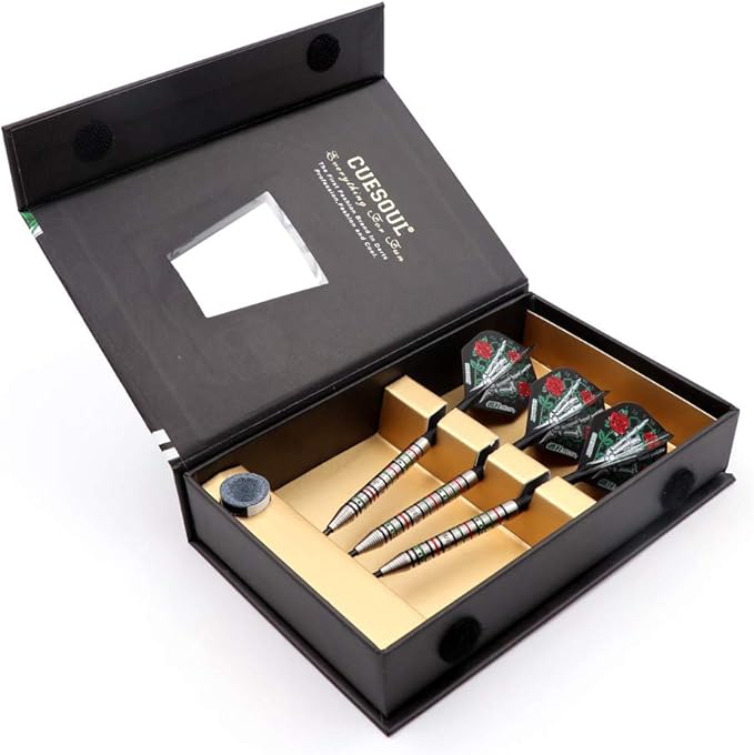 CUESOUL Jazz-Metal 21g/23g/25g 90% Tungsten Steel Tip Dart Set with Integrated Dart Shafts and Dart Flights