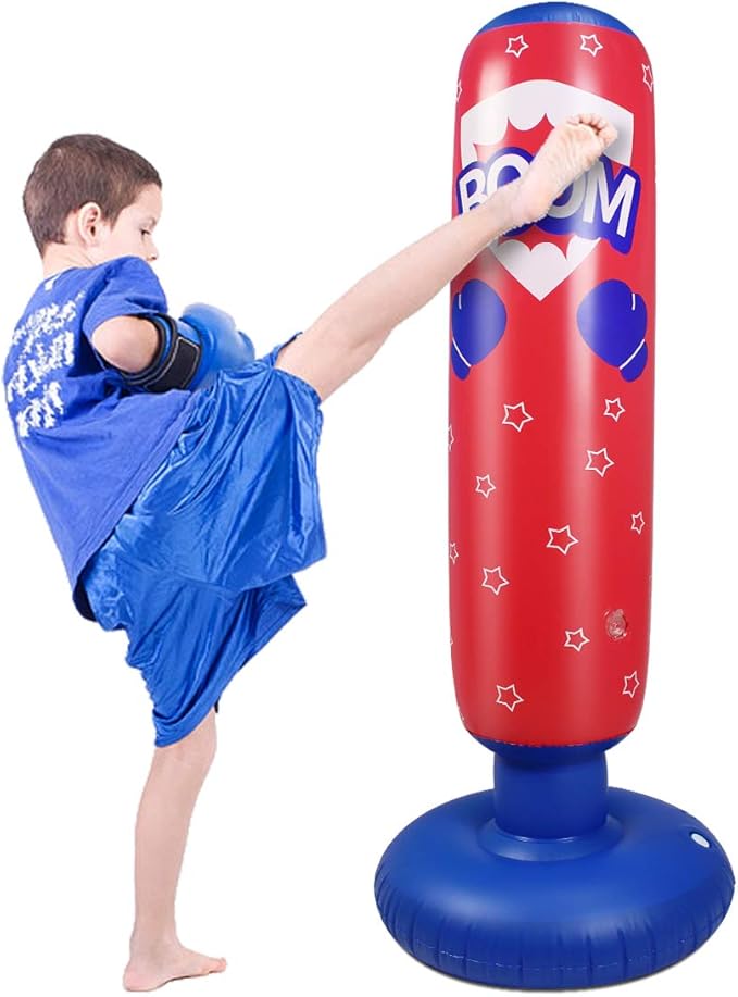 Toddler Punching Bag for Kids Boxing Dummy Inflatable Bopper Cool Fun Toys for Boys Sports Gifts Outdoor for Kids