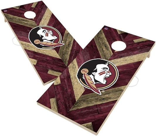 College Team Cornhole Boards, 2x4 Regulation Corn Hole Game Set, Officially Licensed Cornhole Game, Perfect for Tailgates