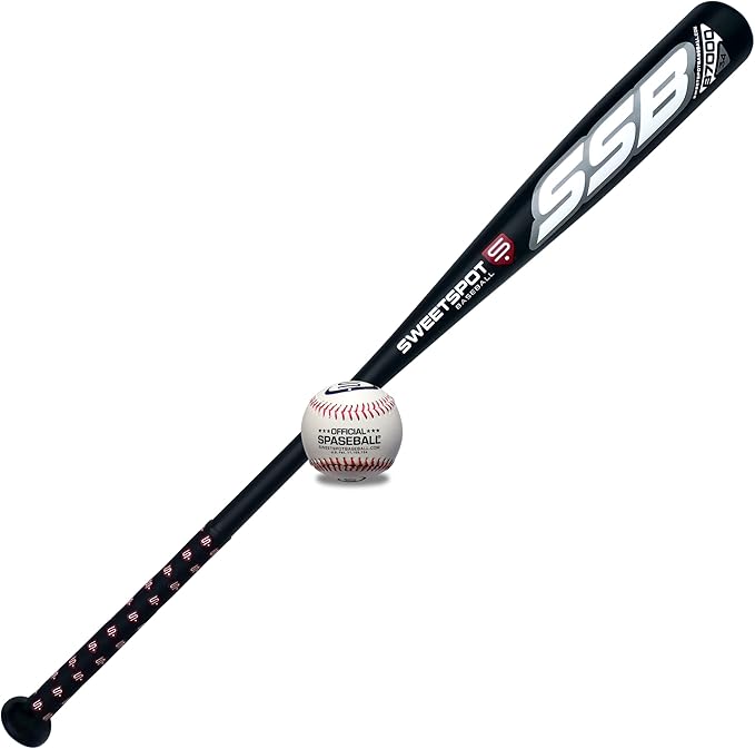 SweetSpot Senior 34 | Plastic Bat and Ball Combo Set | 34” Length | Backyard Baseball Set for Youth, Kids, Teens, and Adults