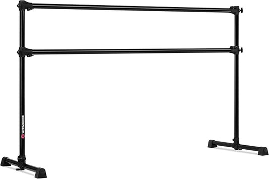 VITA Barre Portable Freestanding Double Ballet Barre, Prodigy, Aluminum | Adjustable Height, USA Made, Home or Gym Exercise Equipment for Kids & Adults | Dance, Fitness, Pilates