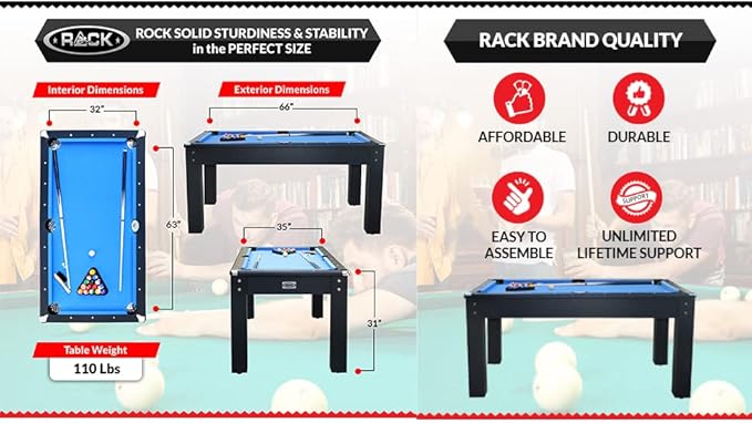 RACK Bolton 5.5-Foot Billiard/Pool Table
