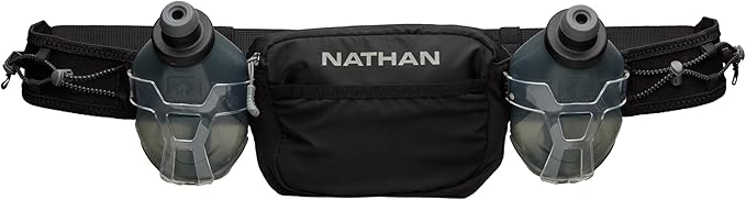 Nathan Running Belt Hydration with Flasks, Storage Pockets, Trail Mix Plus, Running Water Bottle Belt, Insulated, Walking, Hiking