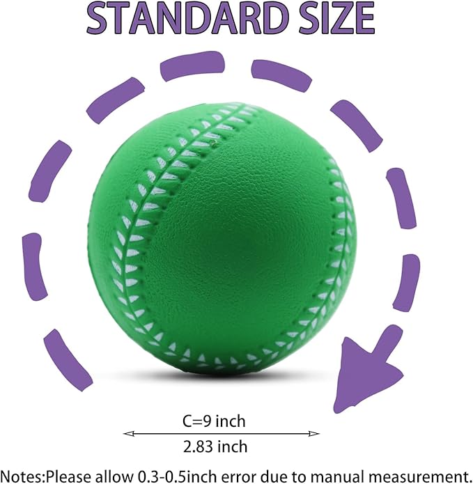 Magicorange Baseball, Foam Baseballs 20 Pack Practice Training Baseballs Unmarked Baseball Soft Toss, Batting, Fielding, Hitting, Pitching