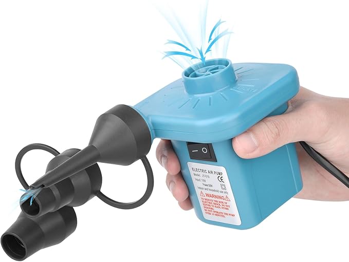 Bestrip Electric Air Pump, Air Pump for Inflatables Air Mattress Couch Pool Floats，Inflatables Boat Raft Toys, AC/DC Pump