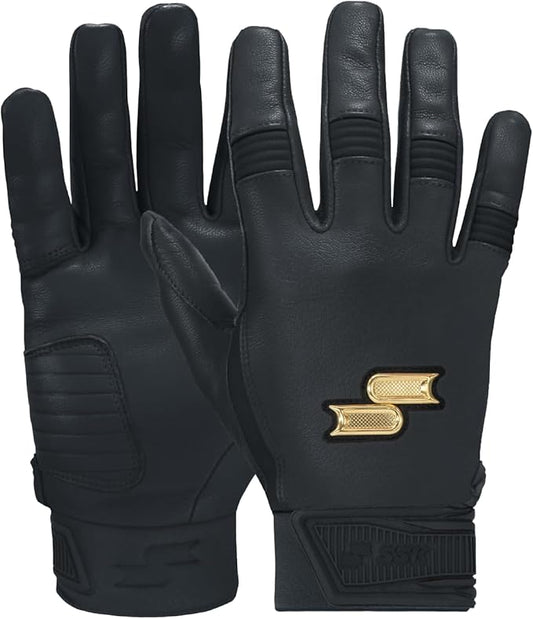 SSK Showcase Youth Baseball Batting Gloves - Durable Full Cabretta Leather Glove - 8 Colors