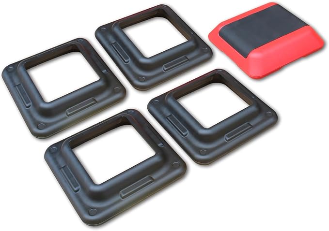 Aerobic Step Platform 30" × 14" Height Adjustable Workout Step for Fitness Strength Training with Risers Exercise Platform for Home Gym