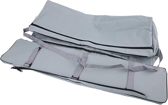 Bench Seat Cover 420D Oxford Seat Storage Bag for Kayak Inflatable Boat, Dinghy Boat Seat Cushion and Underseat Storage Bag with Pockets Grey Thick Sponge Seat Bench Cushion(Grey 85cm)