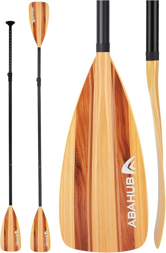 Abahub SUP Paddle - 3 Piece Adjustable Paddles - Lightweight Stand-up Paddle Oars for Paddleboard, Adjustable Aluminum Alloy Shaft 68" - 84", Black/Blue/Green/Orange/Red/Yellow Plastic Nylon Blade
