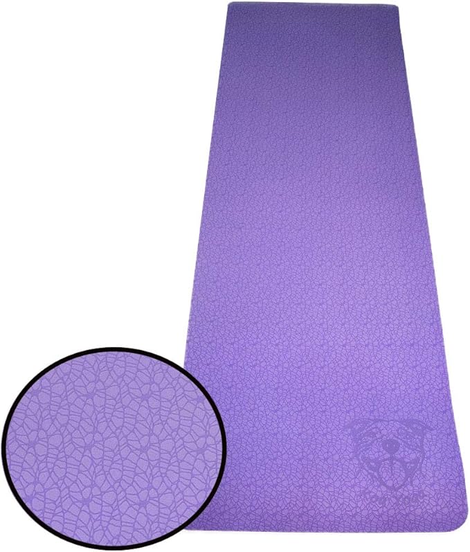 Koa Yoga Mat Essential TPE, Latex-free, Eco-friendly, Non-toxic, Non-slip, thick mat 6' x 2' x 8mm and a Donation to Charity
