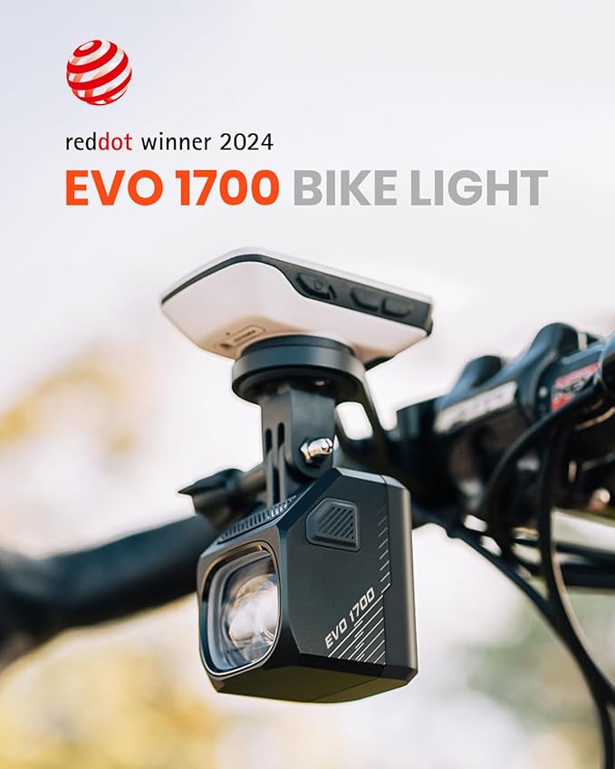 Magicshine EVO 1700 Underneath Mounted Bike Lights for Night Riding,USB-C Rechargeable Bike Headlight, IPX 6 Waterproof Bike Front Light for Road Urban Cyclists