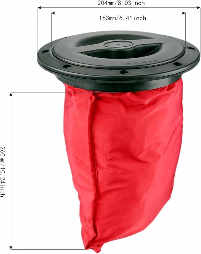 6/8/9 Inch Round Hatch Cover Deck Plate ABS Accessories Hatch Cover with Red Waterproof Bag for Kayak Boat Fishing Rigging