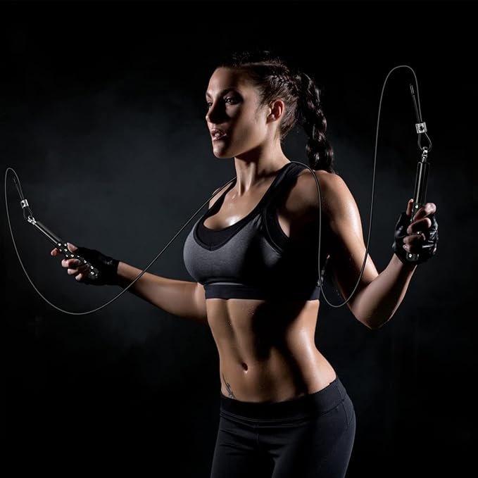 Jump Rope, Wastou Speed Jumping Rope for Training Fitness Exercise, Adjustable Adults Workout Skipping Rope for Men, Women, Kids, Girls