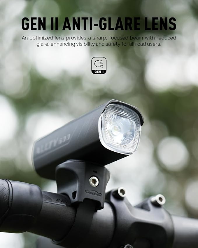 Magicshine Allty Commuter Bike Lights Allty 400, Allty 600, Allty 800 Road Bike Light, USB Type-C Rechargeable, IPX7 Waterproof LED Bike Light for Road, Urban Cyclists