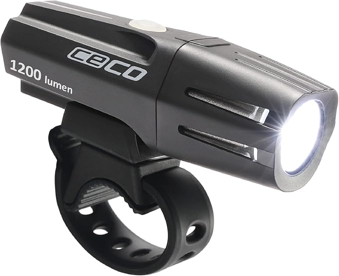 CECO-USA: 1,200 Lumen USB Rechargeable Bike Light – Tough & Durable IP67 Waterproof & FL-1 Impact Resistant– Super Bright Model F1200 Bicycle Headlight – For Commuters, Road Cyclists & Mountain Bikers