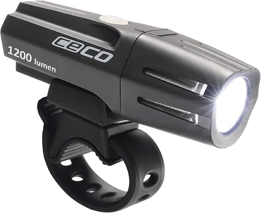 CECO-USA: 1,200 Lumen USB Rechargeable Bike Light – Tough & Durable IP67 Waterproof & FL-1 Impact Resistant– Super Bright Model F1200 Bicycle Headlight – For Commuters, Road Cyclists & Mountain Bikers