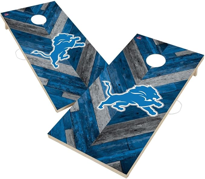 Football Team Cornhole Boards, 2x4 Regulation Corn Hole Game Set, Officially Licensed Cornhole Game, Perfect for Tailgates