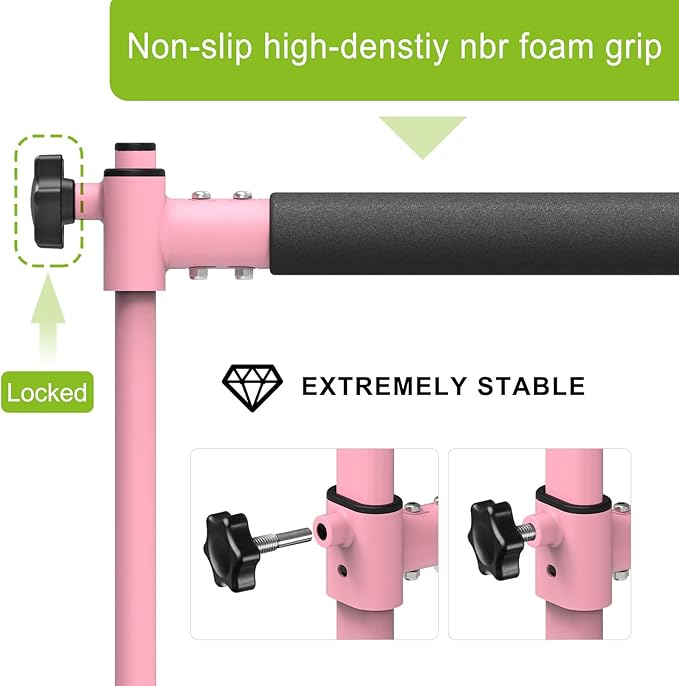 Dolibest Freestanding Ballet Bar, Height Adjustable Ballet Bar, Heavy Duty Dance Bar, with Non-Slip Rubber Pads, Enhanced Stability, Dance/Yoga/Fitness Stretching Bar, Ideal for Kids and Adults